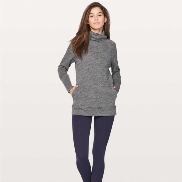 Lululemon To You Tunic Pullover Heathered Core Dark Grey size 2 - Picture 1 of 7